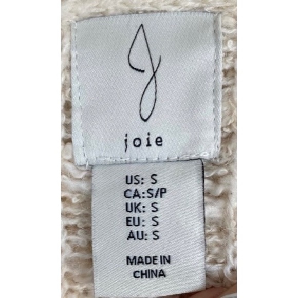 SOLD!!! Joie Cream & Beige Nordic Long Cardigan Duster - Picture 8 of 9